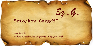 Sztojkov Gergő névjegykártya